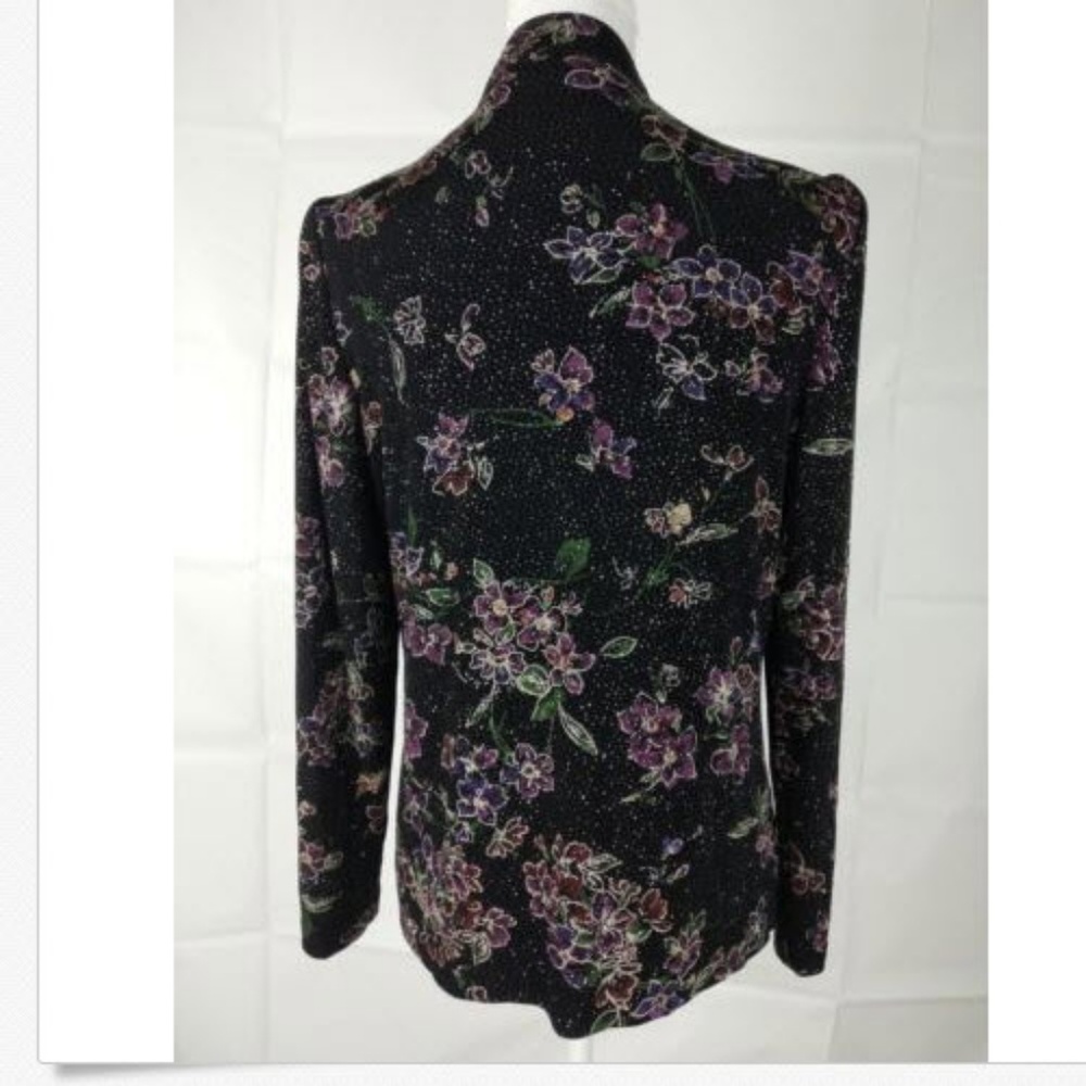 Alex Evenings Sz M Black Sparkling Jacket Women's - Picture 3 of 6